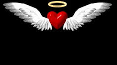 Gif animé coeur ailé